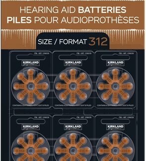 Kirkland Hearing Aid Batteries  size 312  count 48